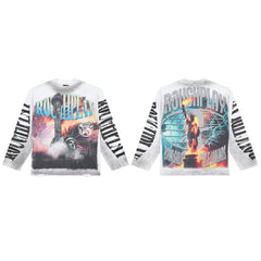 Vintage Statue Graphic Long Sleeve T-Shirt