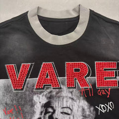 VARE All Day Graphic Contrast T-Shirt – Vintage Streetwear Oversized Tee