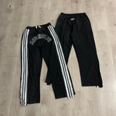 Rough Play Rhinestone Track Pants Black