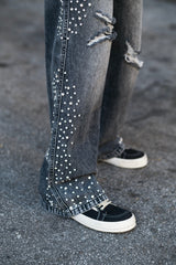Mixed Emotions Grey ‘Stone’ Baggy Jeans