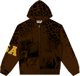 Vale Forever Safari Zip Up Hoodie Brown