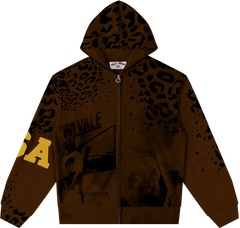 Vale Forever Safari Zip Up Hoodie Brown