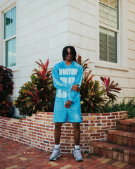 Mixed Emotions Blue “Lightning” shorts