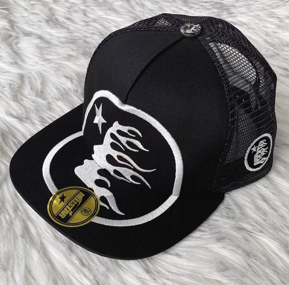 Hellstar Big Logo Trucker Hat Black (Snapback)