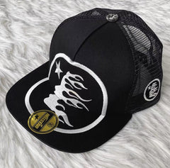 Hellstar Big Logo Trucker Hat Black (Snapback)