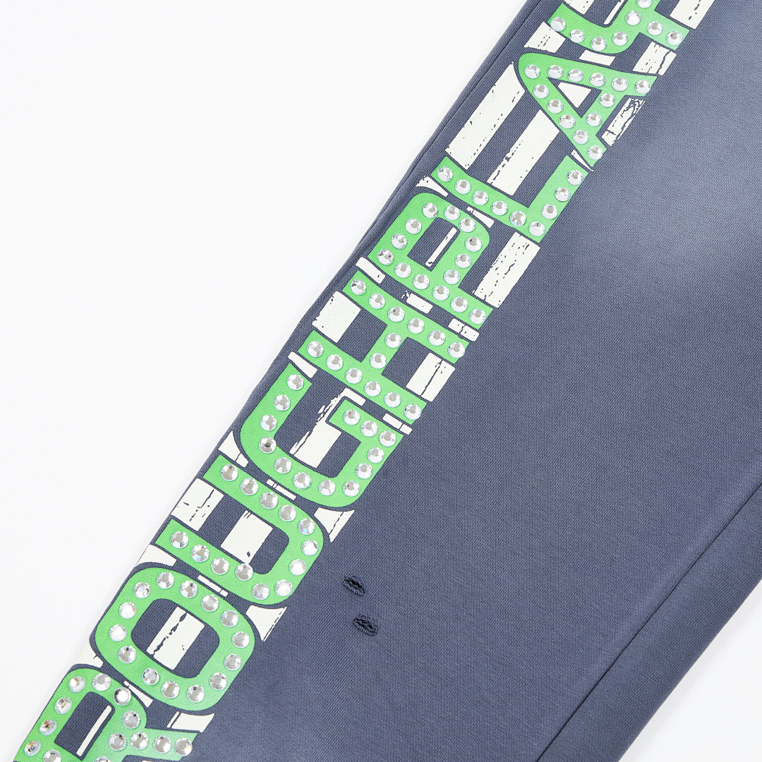 ROUG HPLAY Side Stripe Wide Leg Sweatpants