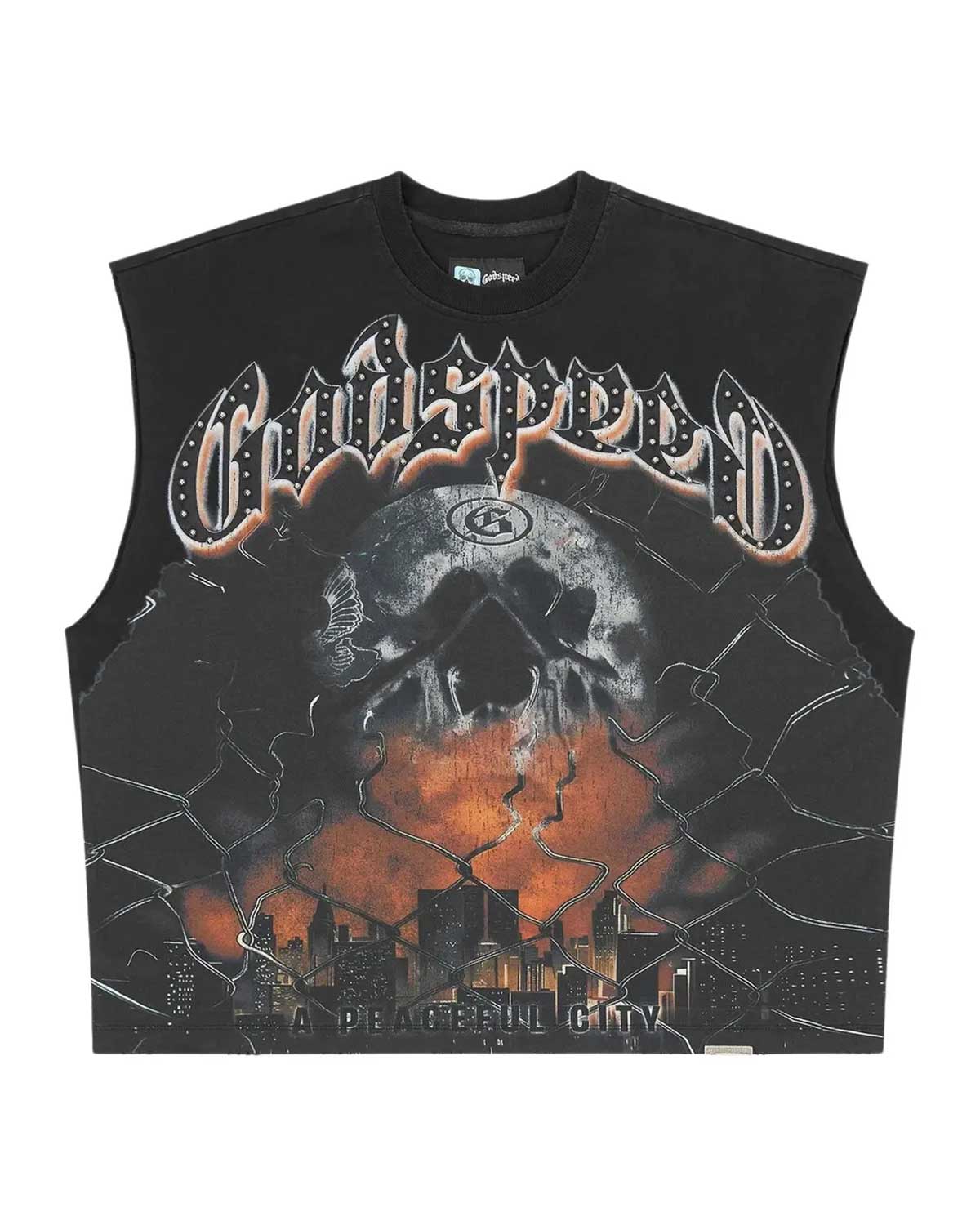 Godspeed Fences Sleeveless Tee Black