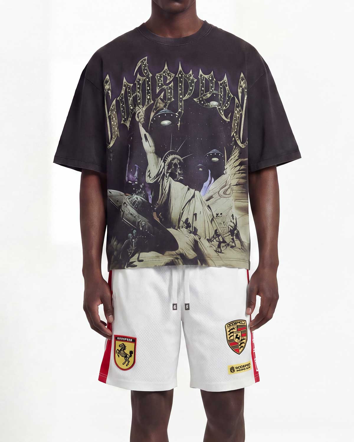 Godspeed GRC M.O. Shorts White/Black/Red