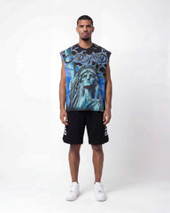 Godspeed Voltage Sleeveless Tee Black/Blue