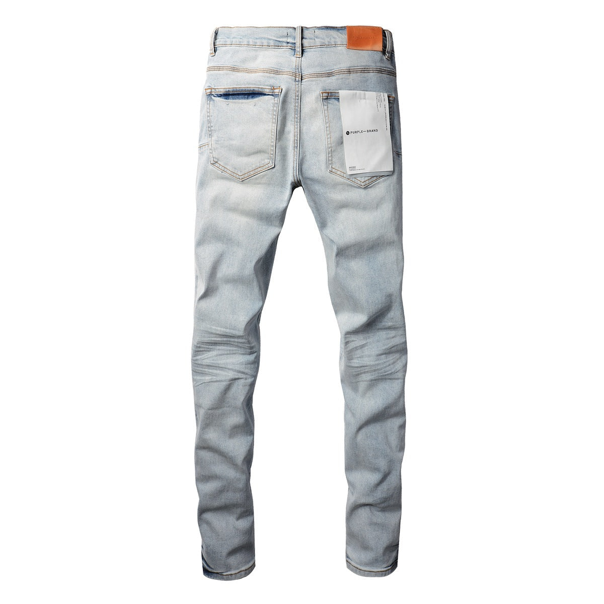 9048 Mens Purple Skinny Jeans with Ripped Detail Fashionable Denim Biker Pants with Patches and Printed Design Jeans Purple