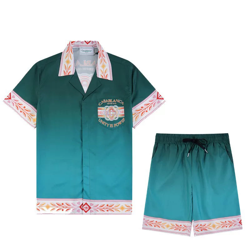 Casablanca Green Resort Crest Set - Dark Green / White